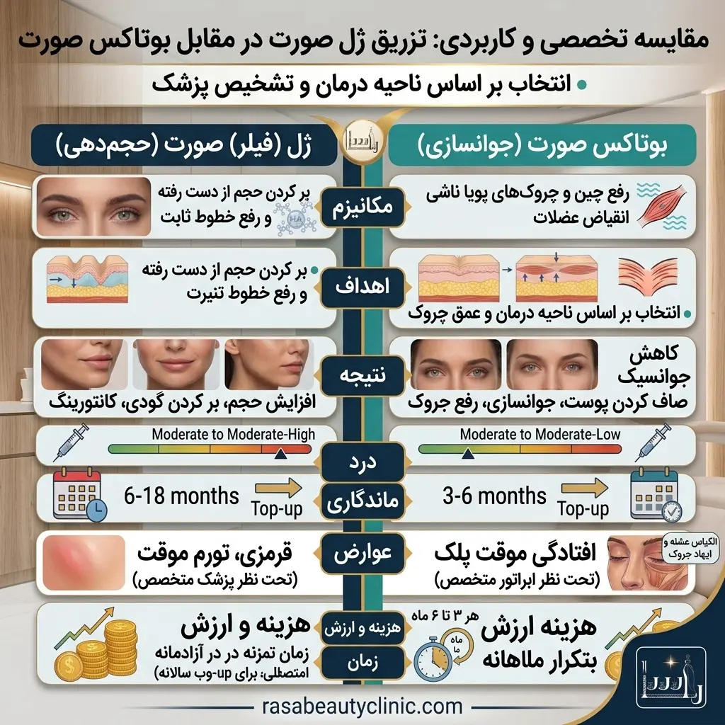 تزریق ژل صورت یا بوتاکس
