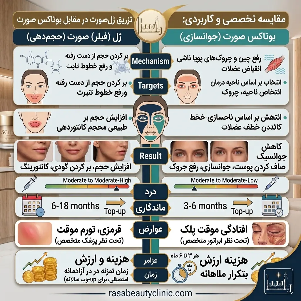 تزریق ژل صورت یا بوتاکس