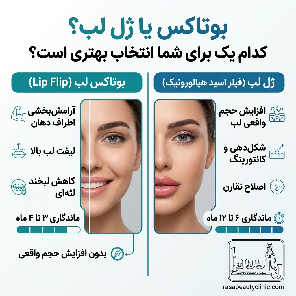 بوتاکس لب بهتر است یا ژل لب