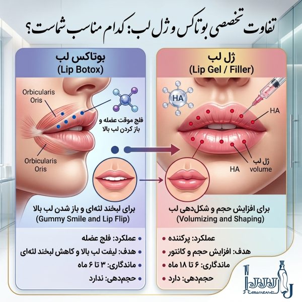 فرق بوتاکس لب با ژل لب فرق بوتاکس لب با ژل لب
