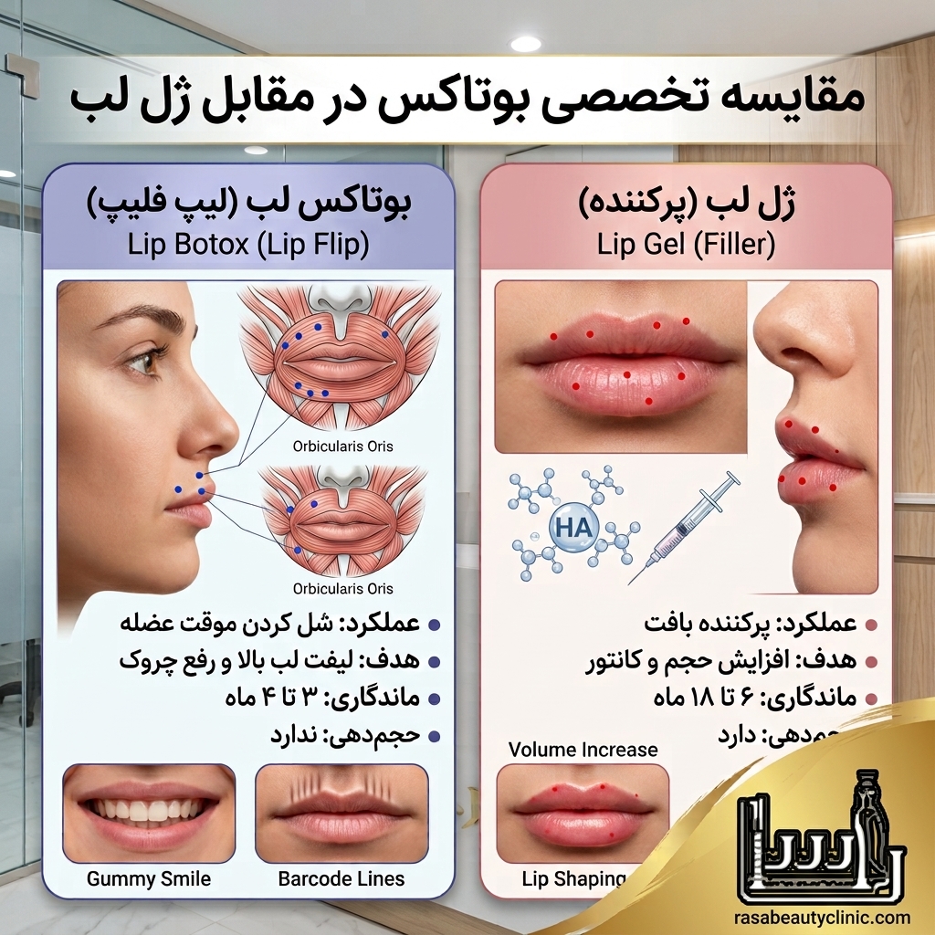 بوتاکس لب بهتر است یا ژل لب